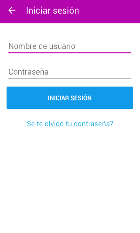 Si pulsamos en este botón podremos
 iniciar sesión con nuestra cuenta, si ya la
 hemos creado.